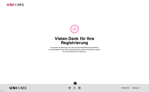Registierungsbestätigung